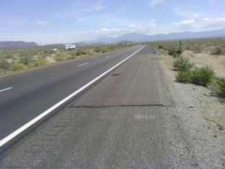 The shoulder was rough for a while, but it finally got smoother