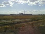 A factory outside Holbrook. It's pretty until you realize that smoke is probably toxic, and the reflecting pool might be a chromium holding pond