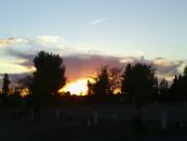 Sunset over the campground