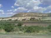 The rocks turn yellow in New Mexico.