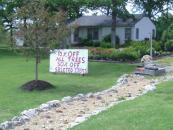 My final stretch was beside the interstate where I saw this sign. I almost added it to my Engrish post.