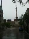 Monument circle in the rain