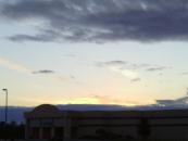 Sunset outside the hotel