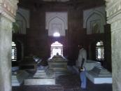 Aditya inside with the caskets