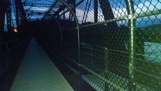 Crossing the bridge to Harper's Ferry in the near dark.