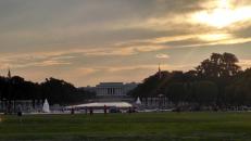 The mall at sunset