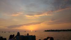 Sunset later that evening at Mallory square