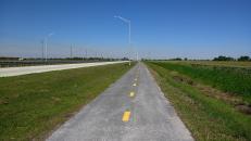 The bike path before reaching 41.