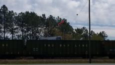 This wind sock pretty much tells the story of today