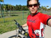 Pushing me bike, feeling sad