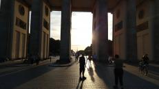 Berlin Gate right at sunset.