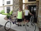 At the hotel, about to take off